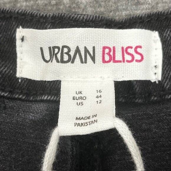 Urban Bliss Jeans Womens Size 12 (34x27.5) High Rise Black Denim - New - Picture 4 of 15